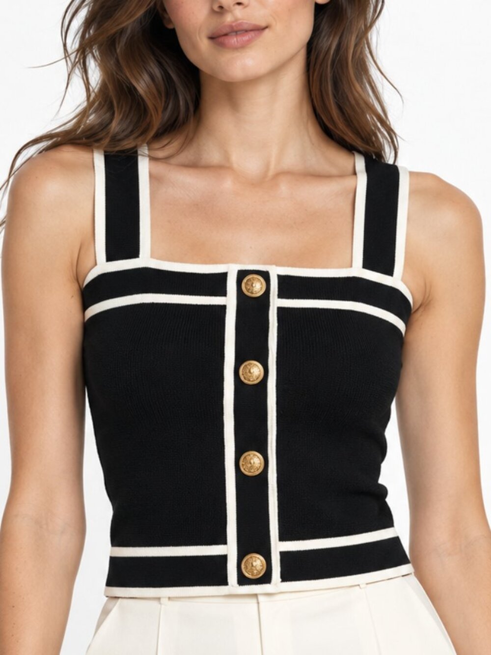 NWT Bailey 44 Contrast Trim Sweater Tank Vest - Small